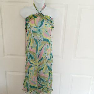 Sisley Multicolor Halter Neck Dress Size Small